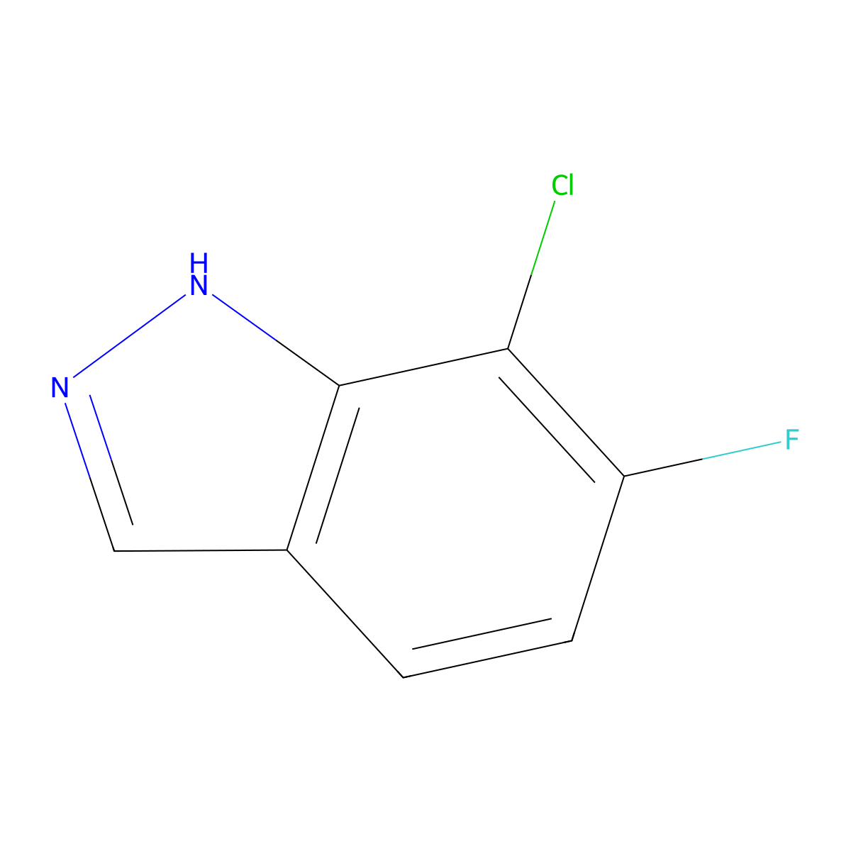 7-Chloro-6-fluoro-1H-indazole molecular structure, CAS 1414870-63-5
