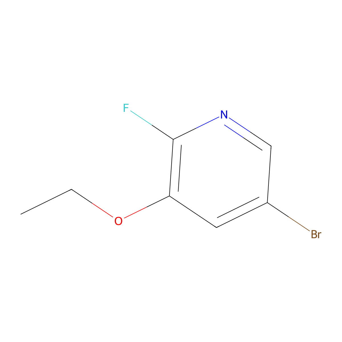 5-Bromo-3-ethoxy-2-fluoropyridine molecular structure, CAS 1414870-69-1