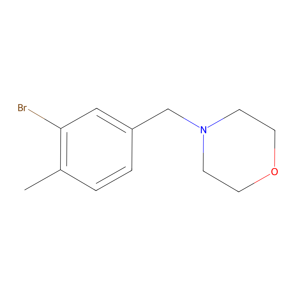 4-(3-Bromo-4-methylbenzyl)morpholine molecular structure, CAS 1414870-70-4