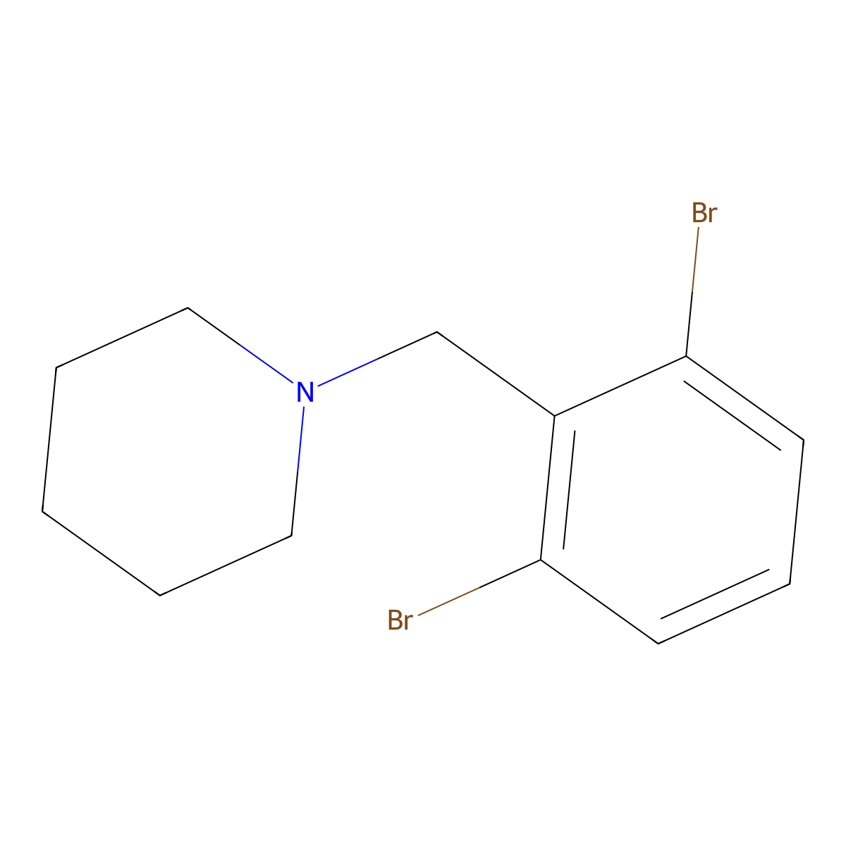 1-(2,6-Dibromobenzyl)piperidine molecular structure, CAS 1414870-72-6