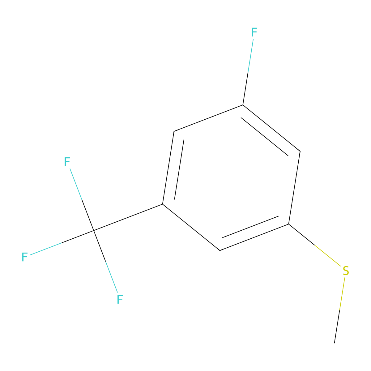 3-Fluoro-5-trifluoromethylthioanisole molecular structure, CAS 1414870-73-7