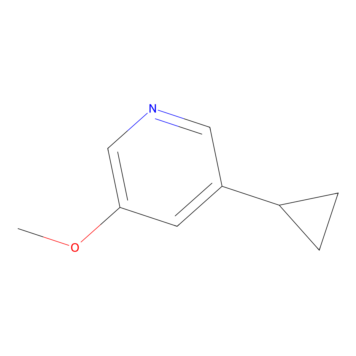 5-Cyclopropyl-3-methoxypyridine molecular structure, CAS 1414870-78-2