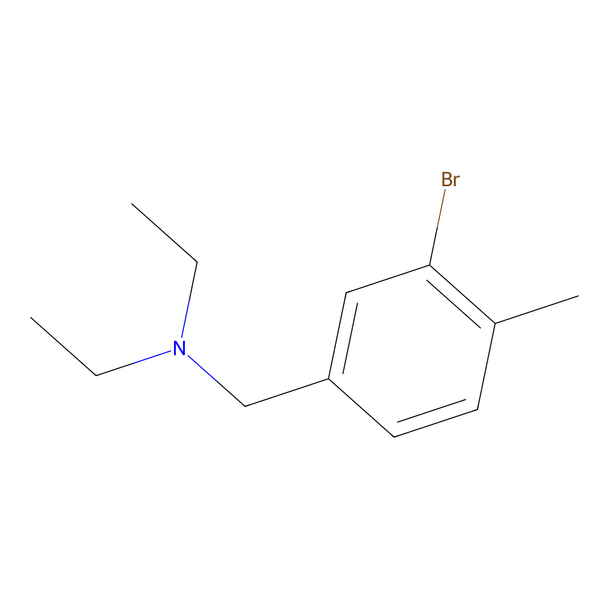 Diethyl[(3-Bromo-4-methylphenyl)methyl]amine molecular structure, CAS 1414870-79-3