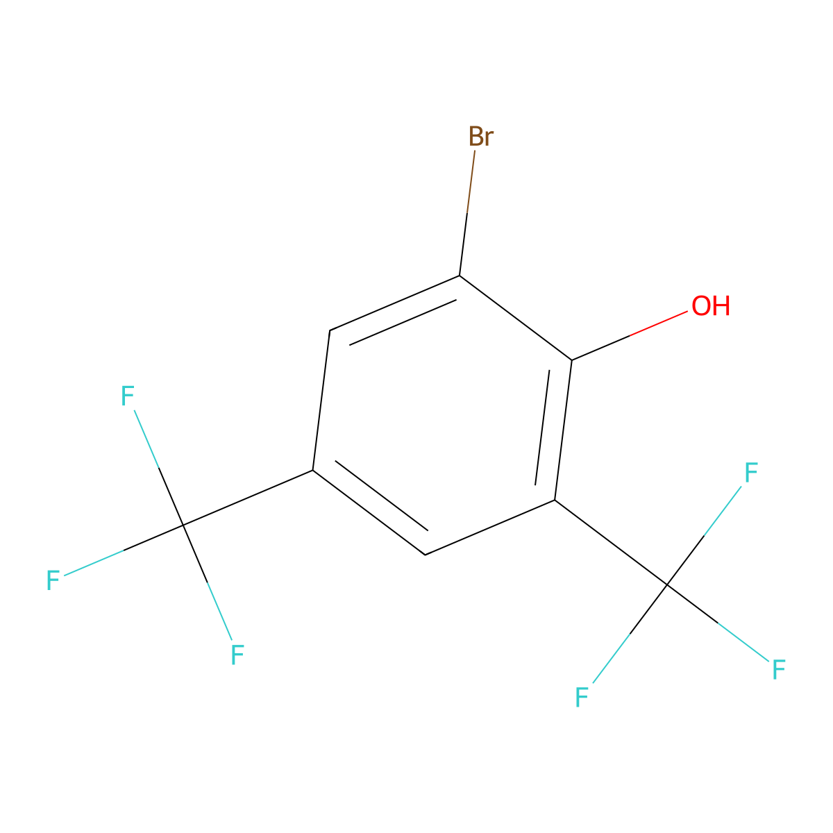 2,4-Bis(trifluoromethyl)-6-bromophenol molecular structure, CAS 1414870-83-9