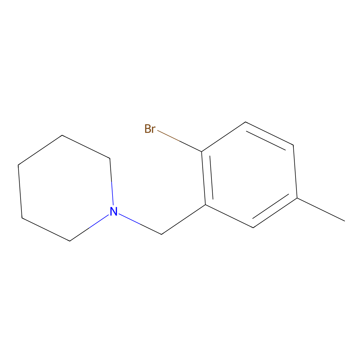 1-(2-Bromo-5-methylbenzyl)piperidine molecular structure, CAS 1414870-84-0