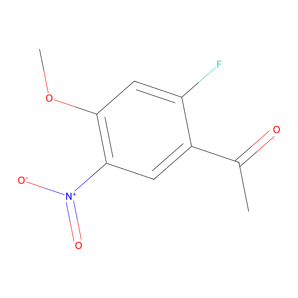 1-(2-Fluoro-4-methoxy-5-nitro-phenyl)-ethanone molecular structure, CAS 1414877-12-5