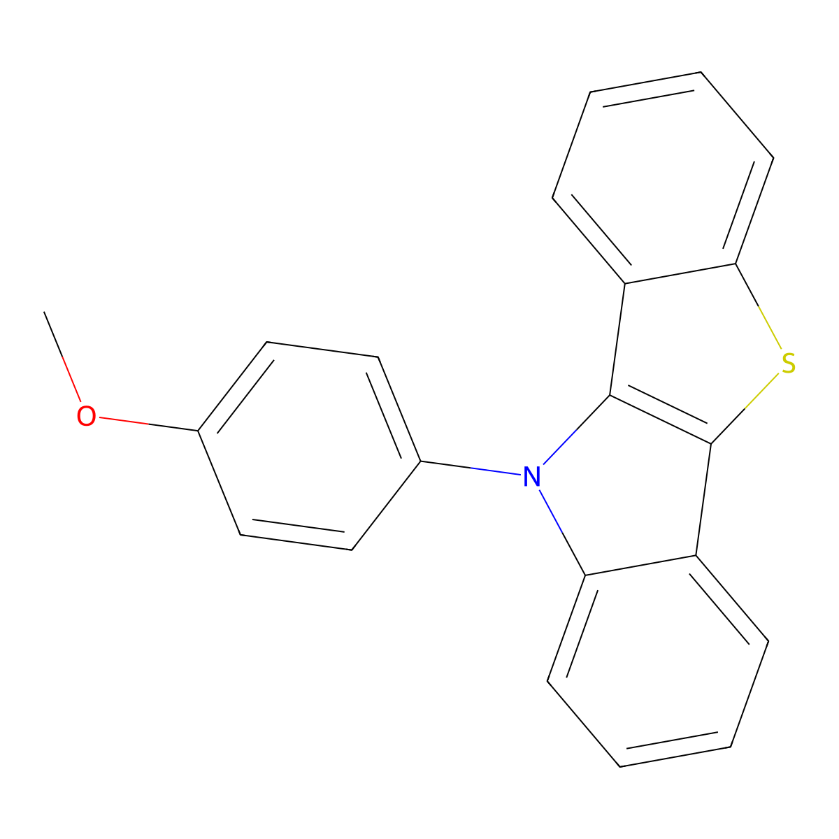 10H-10-(4-Methoxyphenyl)-benzo[4,5]thieno[3,2-b]indole molecular structure, CAS 1414884-48-2