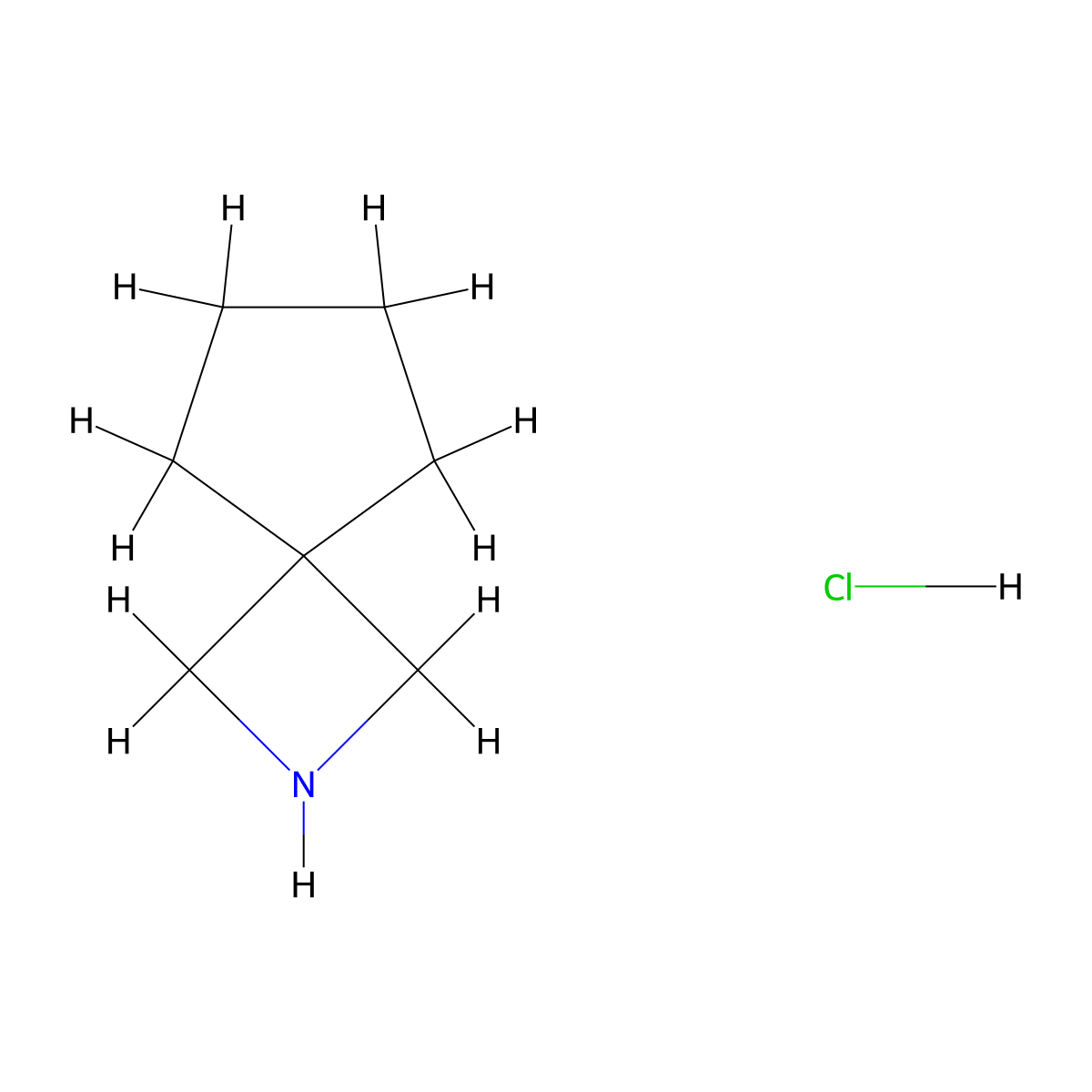 2-Azaspiro(3.4)octane hydrochloride molecular structure, CAS 1414885-15-6