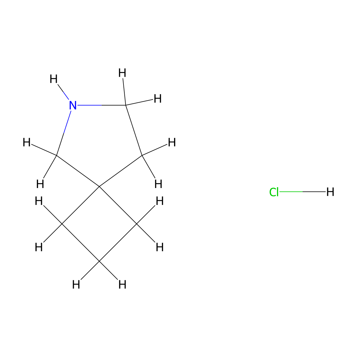 6-Azaspiro[3.4]octane hydrochloride molecular structure, CAS 1414885-18-9