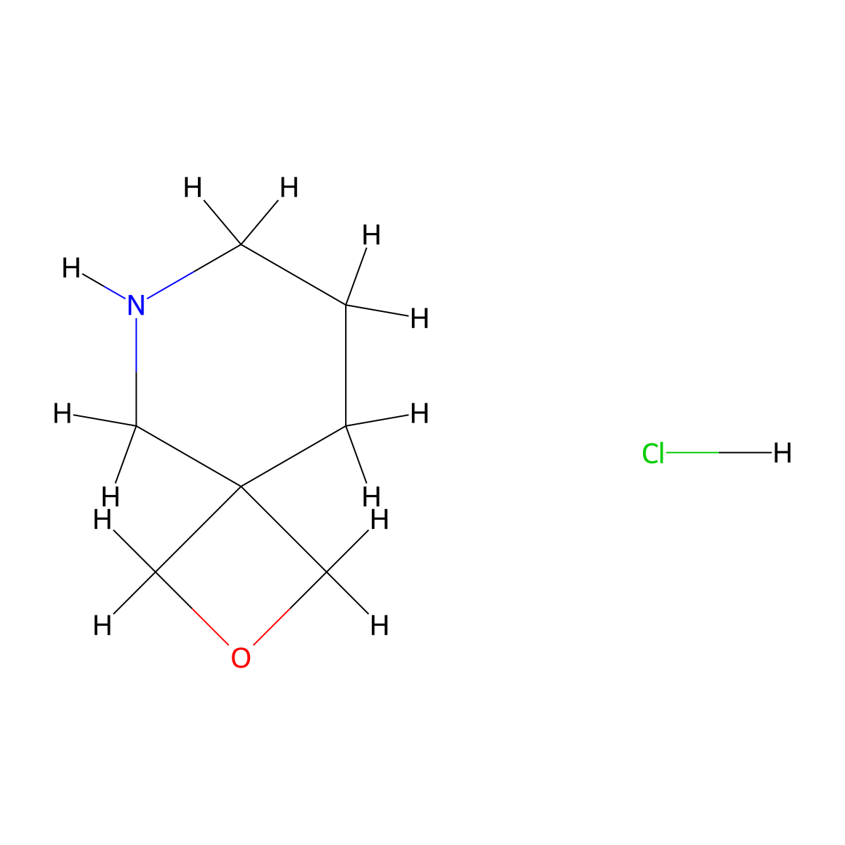 2-Oxa-6-azaspiro[3.5]nonane hydrochloride molecular structure, CAS 1414885-19-0