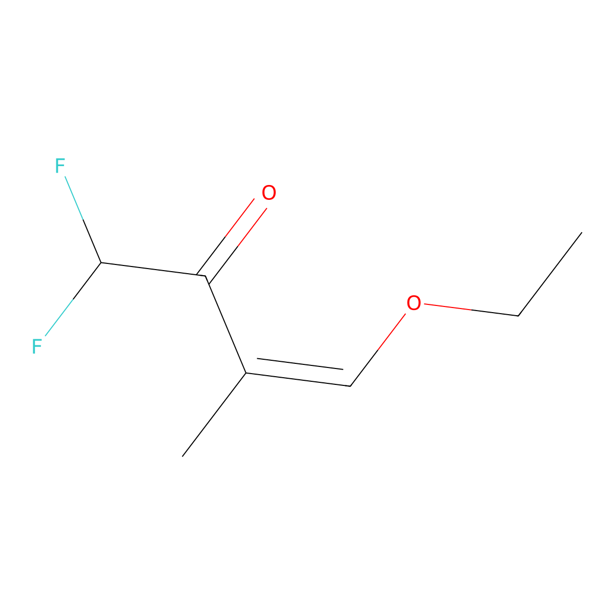 (3E)-4-Ethoxy-1,1-difluoro-3-methylbut-3-en-2-one molecular structure, CAS 1414887-10-7