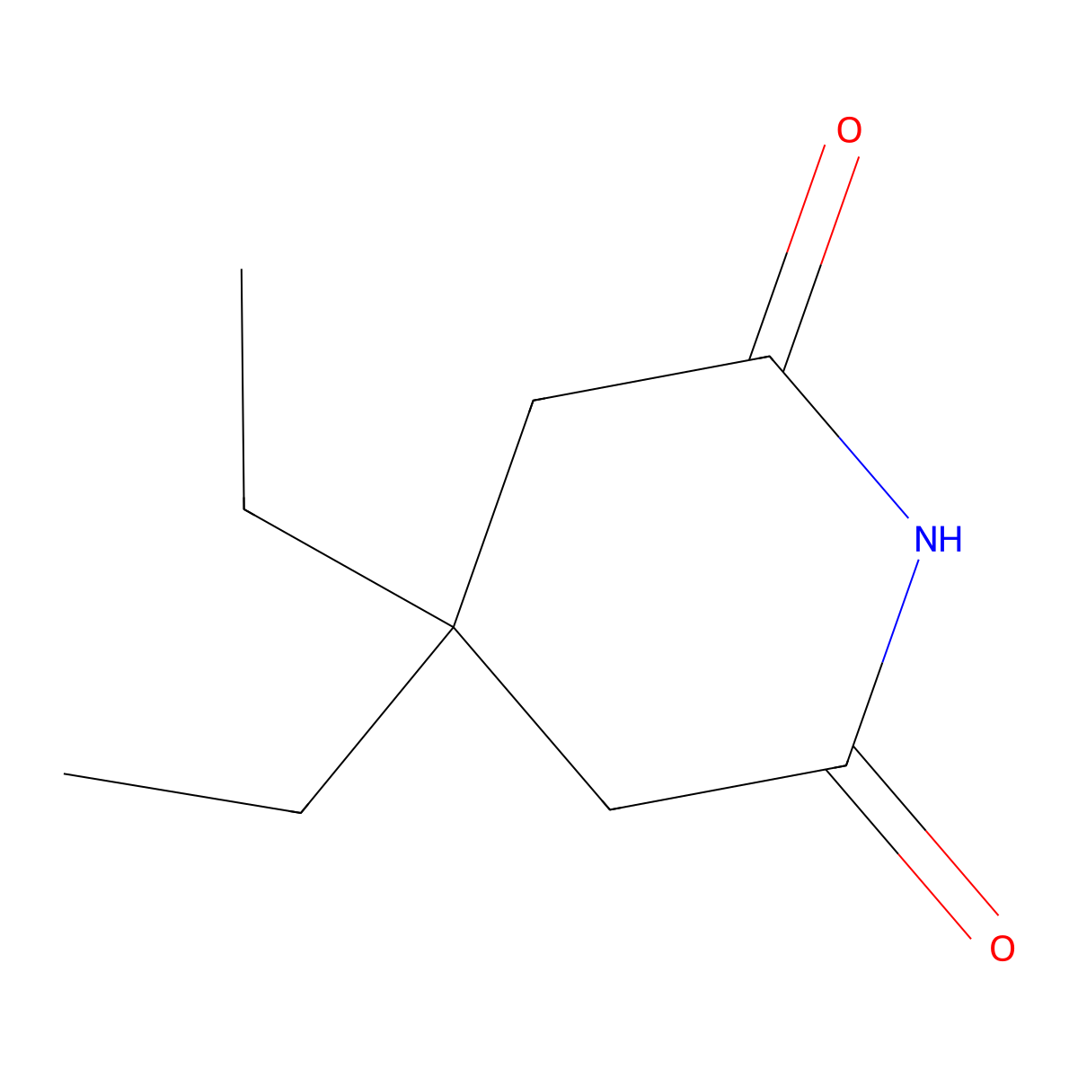 4,4-Diethylpiperidine-2,6-dione molecular structure, CAS 14149-30-5