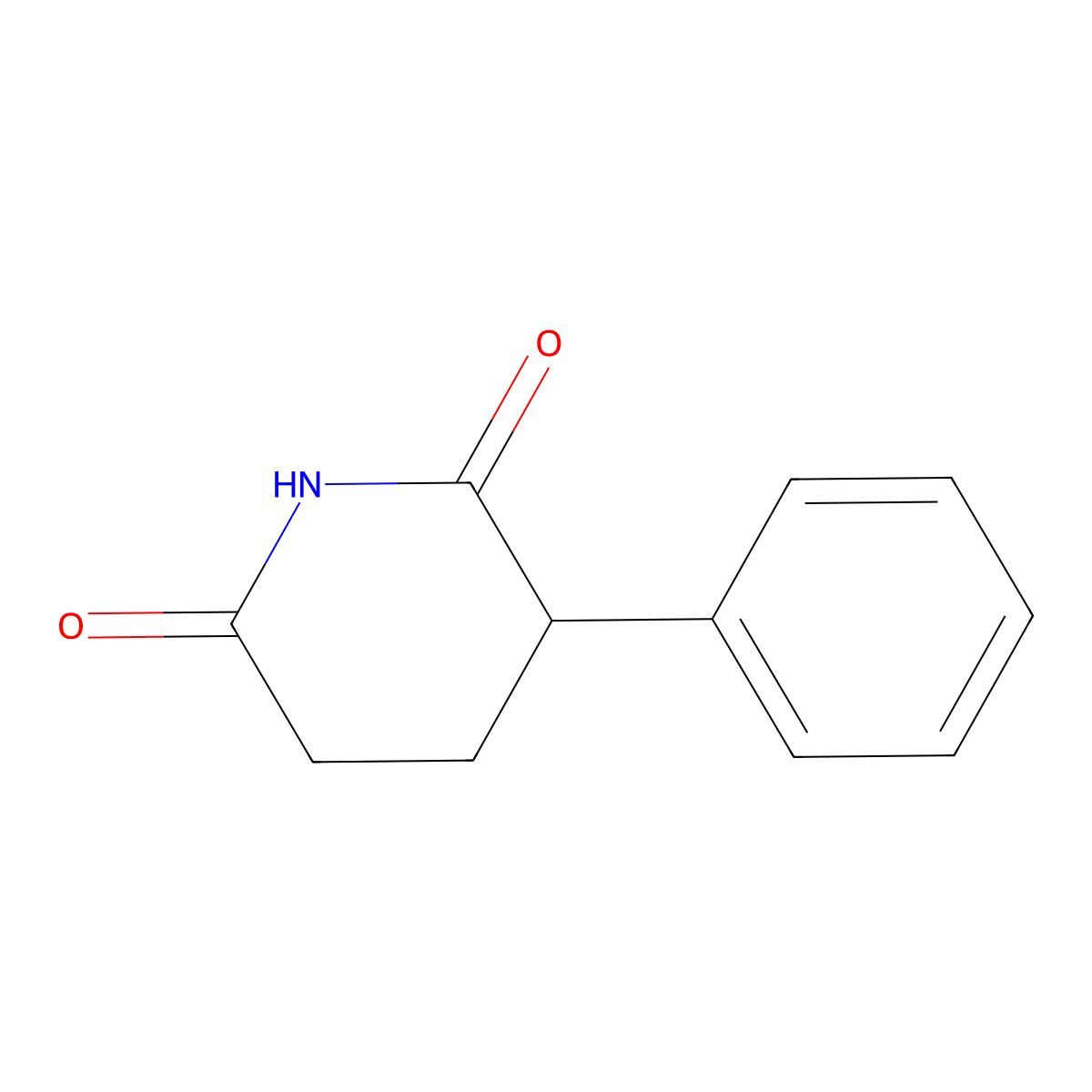 3-Phenyl-2,6-piperidinedione molecular structure, CAS 14149-34-9