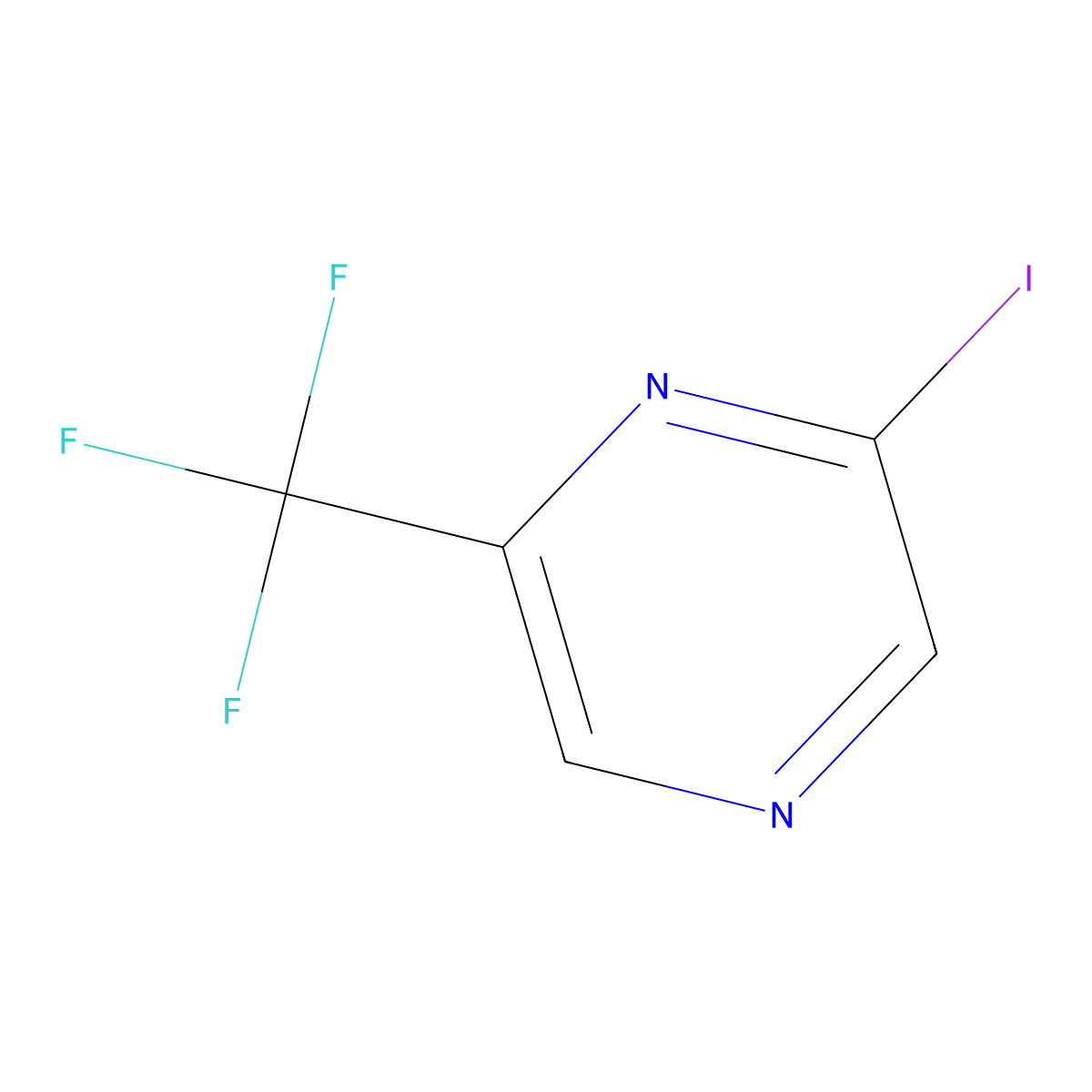 2-Iodo-6-(trifluoromethyl)pyrazine molecular structure, CAS 141492-94-6