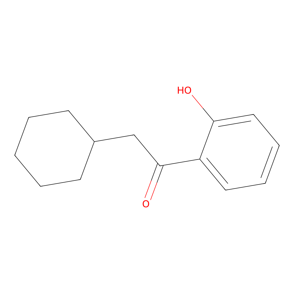 2-Cyclohexyl-1-(2-hydroxyphenyl)ethanone molecular structure, CAS 1414926-65-0