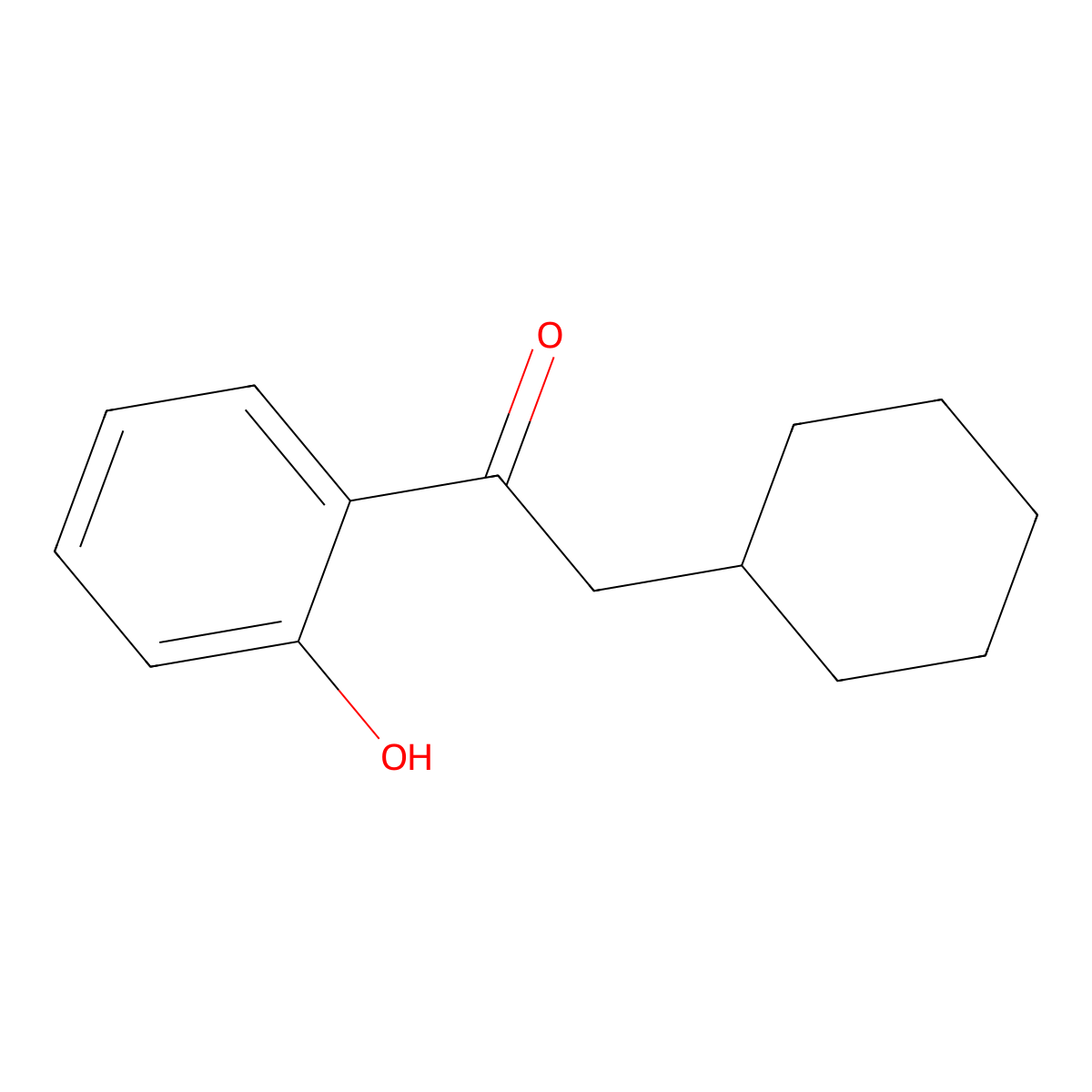 2-Cyclohexyl-1-(2-hydroxyphenyl)ethanone molecular structure, CAS 1414926-65-0