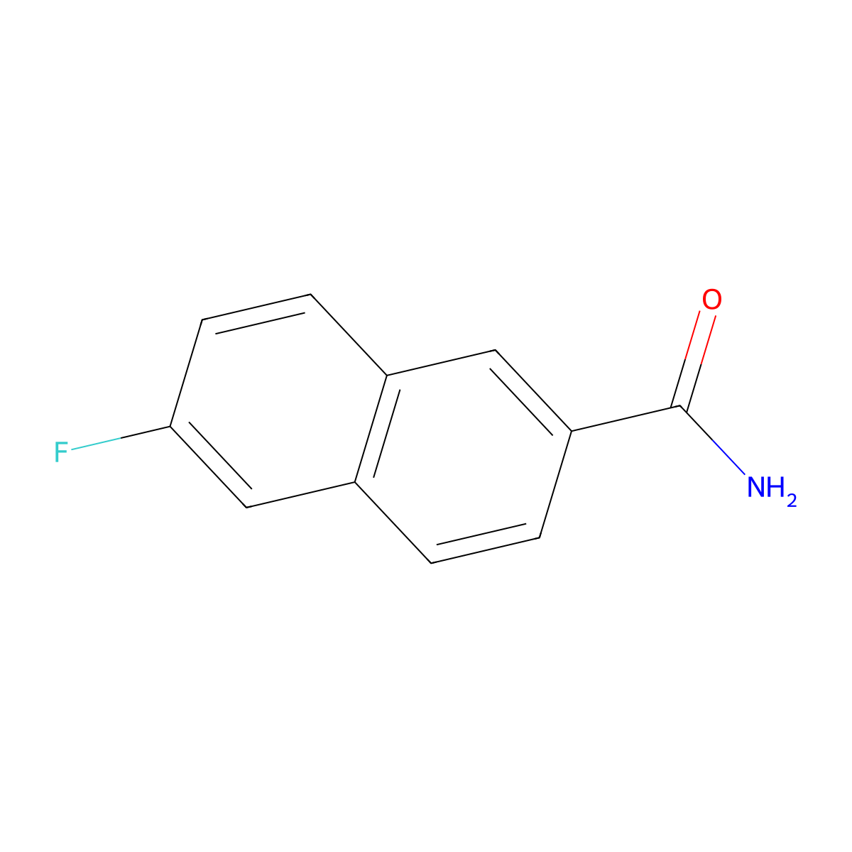 6-FLuoronaphthalene-2-carboxamide molecular structure, CAS 1414929-37-5
