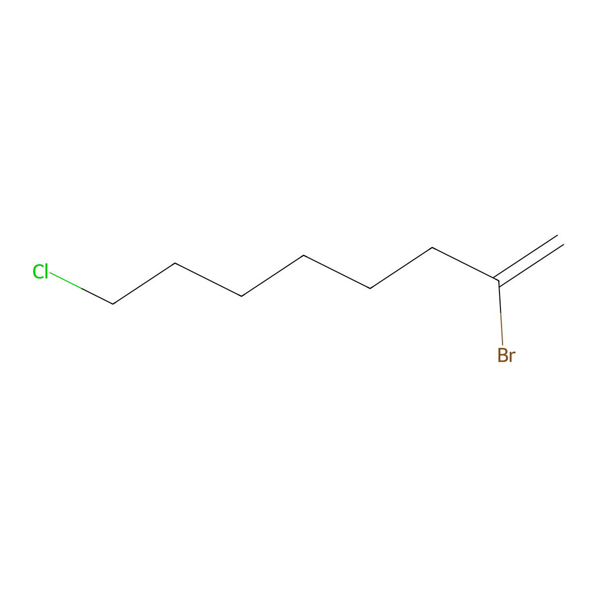 2-Bromo-8-chloro-1-octene molecular structure, CAS 141493-81-4