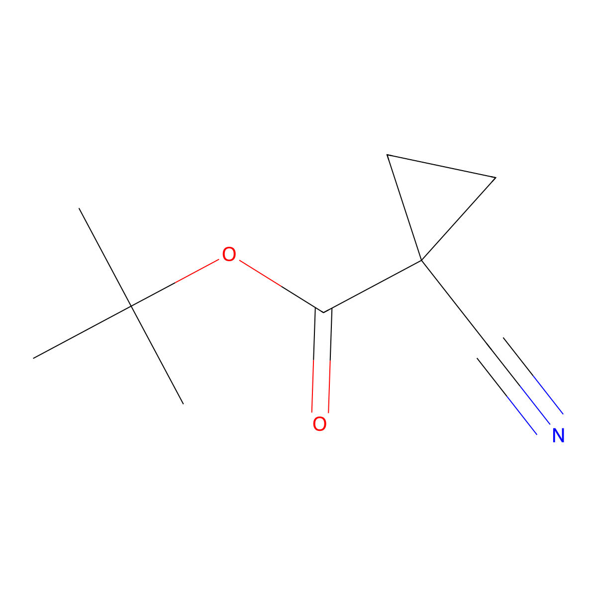 Cyclopropanecarboxylic acid, 1-cyano-, 1,1-dimethylethyl ester molecular structure, CAS 1414958-19-2