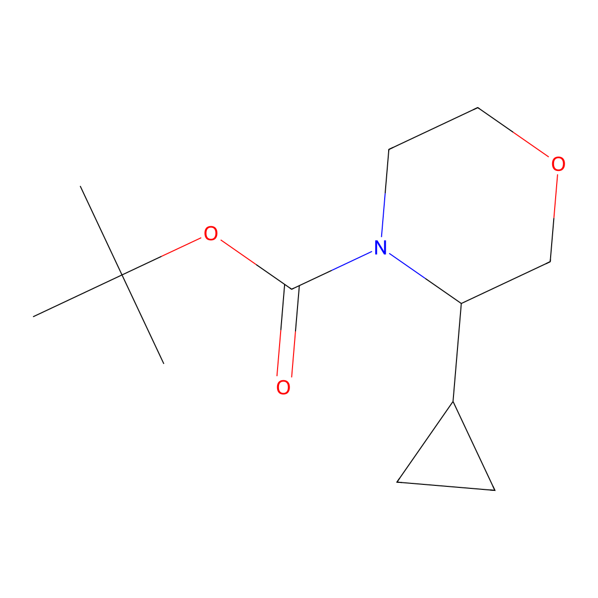 4-Boc-3-cyclopropyl-morpholine molecular structure, CAS 1414958-23-8