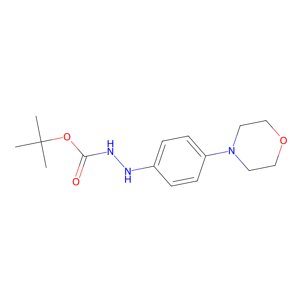 N'-(4-Morpholin-4-yl-phenyl)-hydrazinecarboxylic acid tert-butyl ester molecular structure, CAS 1414958-27-2