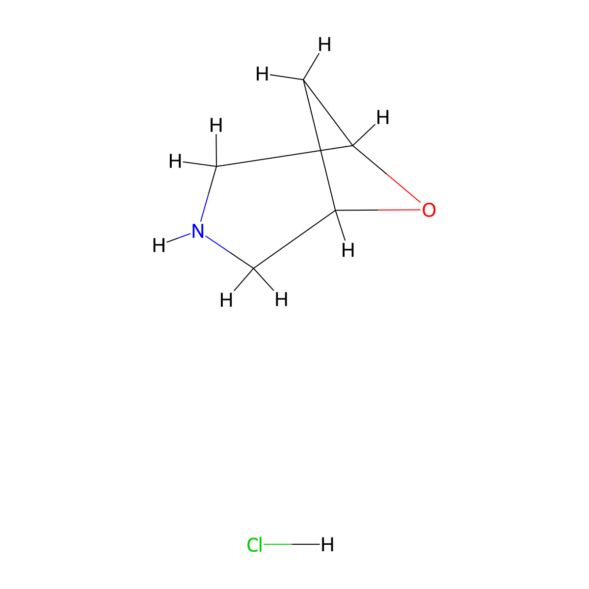 6-Oxa-3-azabicyclo[3.1.1]heptane hydrochloride molecular structure, CAS 1414958-33-0