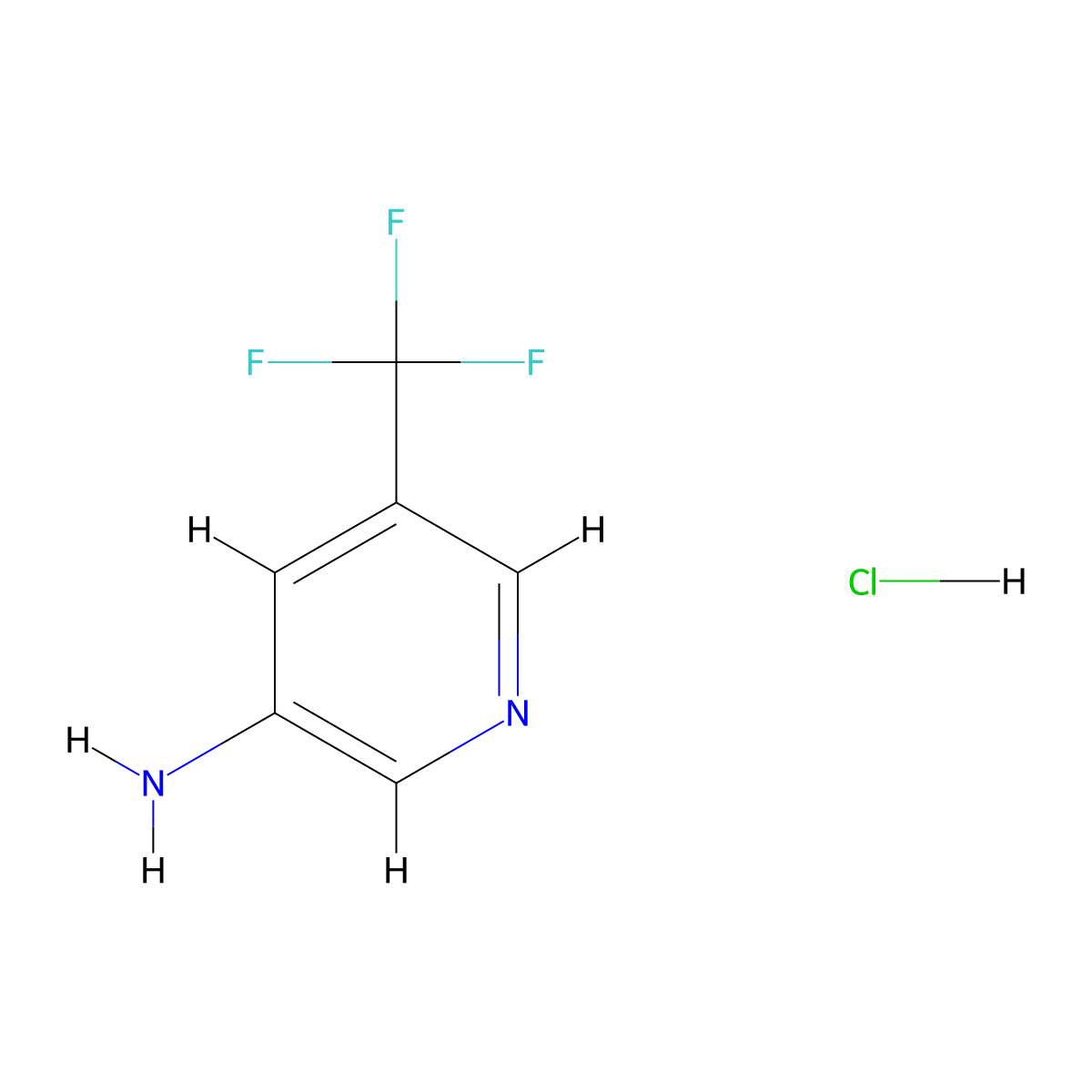 3-Amino-5-trifluoromethyl-pyridine hydrochloride molecular structure, CAS 1414958-36-3