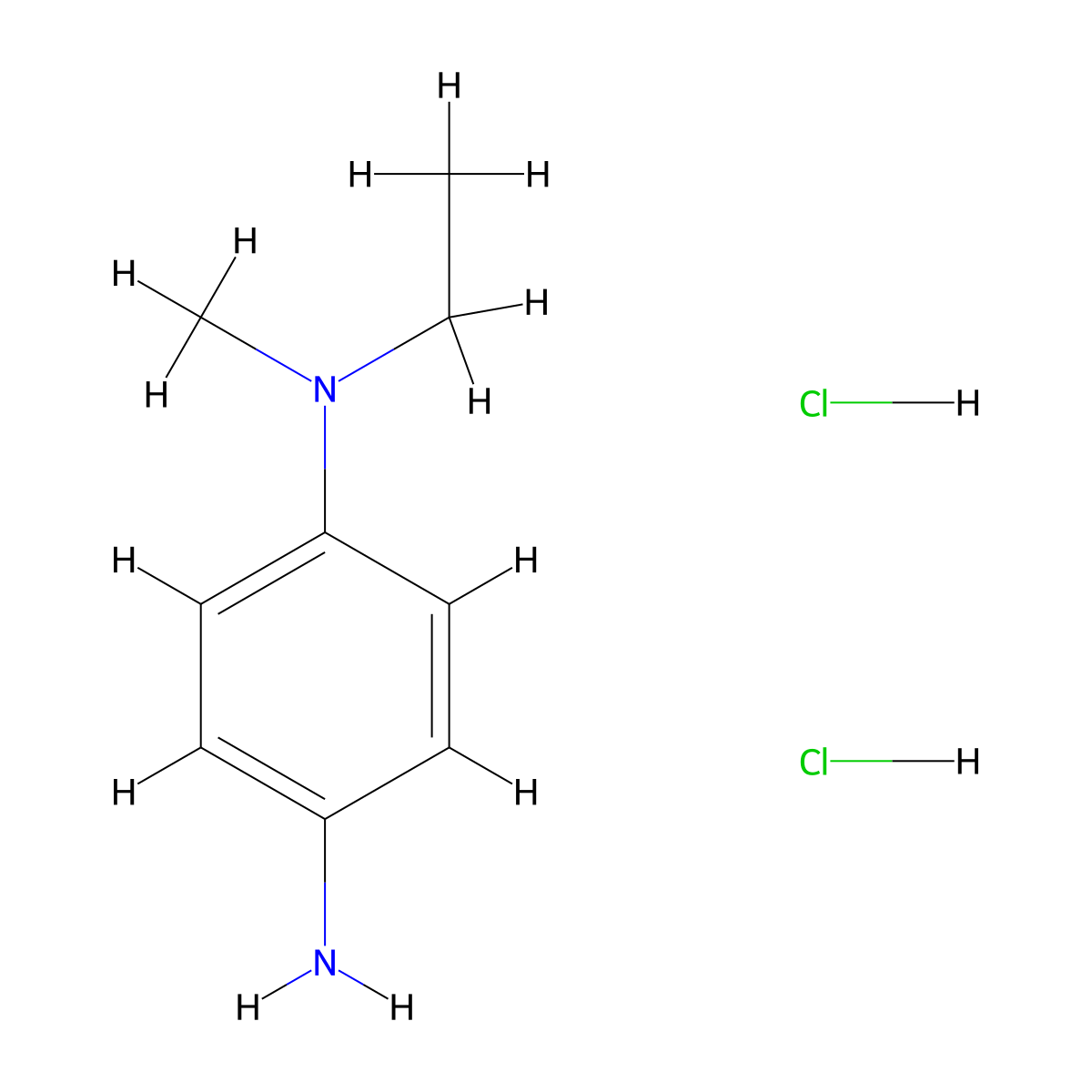 N-Ethyl-N-methyl-benzene-1,4-diamine dihydrochloride molecular structure, CAS 1414958-37-4