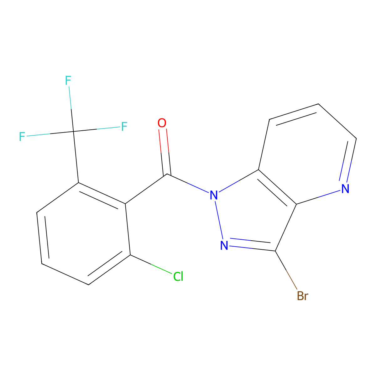 (3-Bromo-1H-pyrazolo[4,3-b]pyridin-1-yl)(2-chloro-6-(trifluoromethyl)phenyl)methanone molecular structure, CAS 1414958-43-2