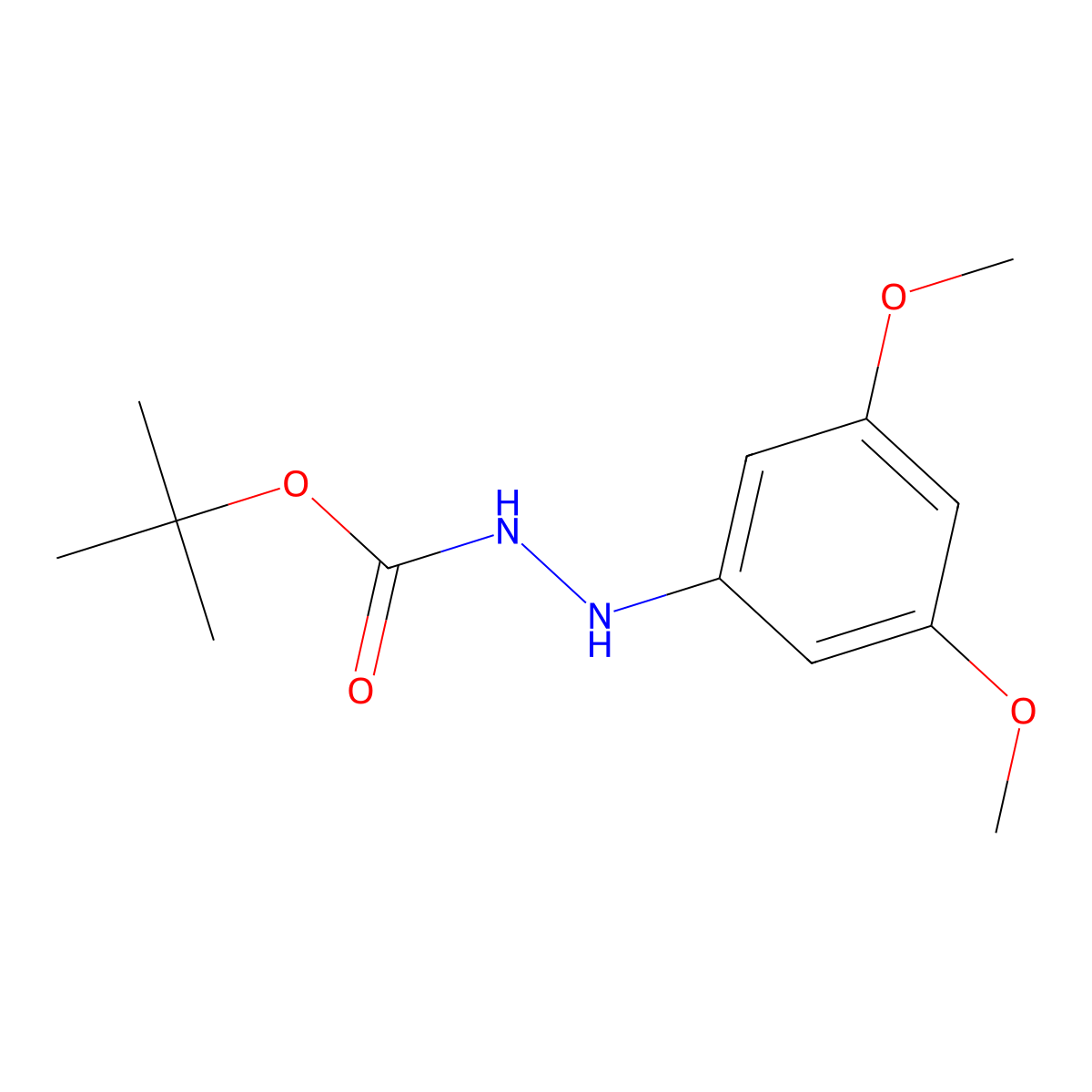 N'-(3,5-Dimethoxy-phenyl)-hydrazinecarboxylic acid tert-butyl ester molecular structure, CAS 1414958-51-2