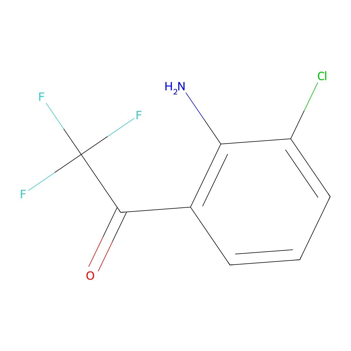 1-(2-Amino-3-chlorophenyl)-2,2,2-trifluoroethanone molecular structure, CAS 1414958-52-3