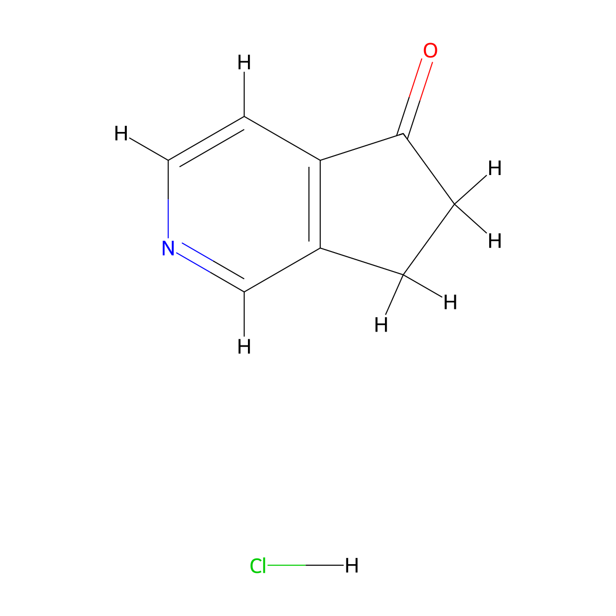 6,7-Dihydro-5H-cyclopenta[c]pyridin-5-one hydrochloride molecular structure, CAS 1414958-77-2