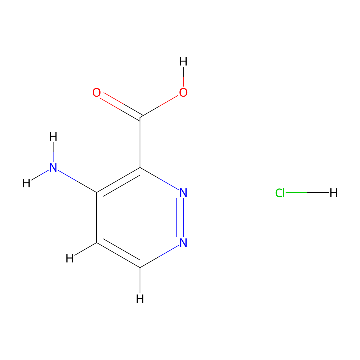 4-Amino-pyridazine-3-carboxylic acid hydrochloride molecular structure, CAS 1414958-84-1