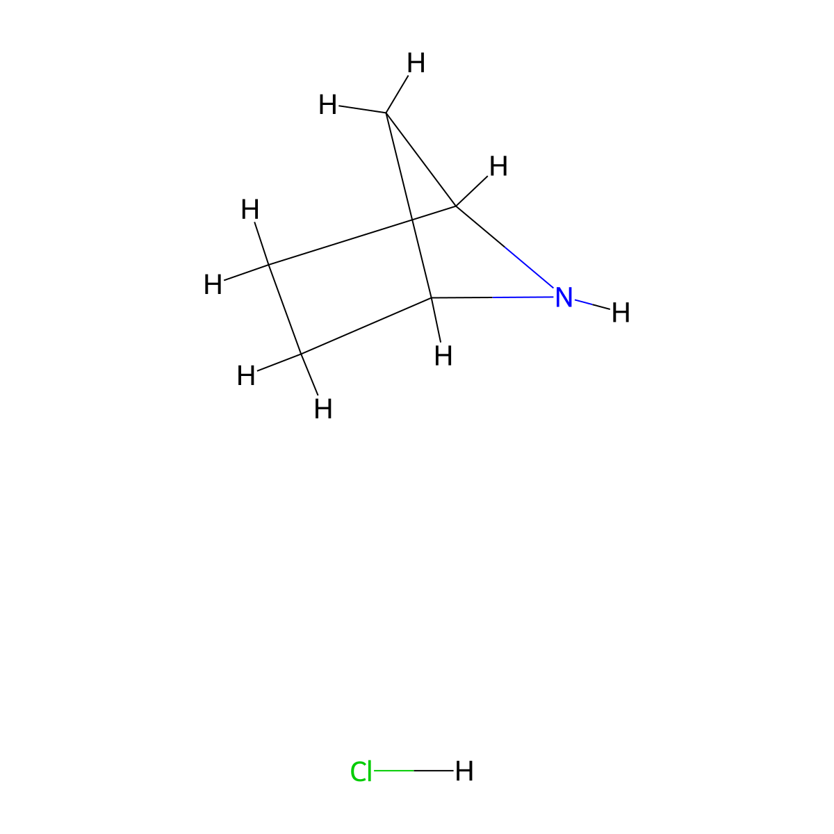 5-Aza-bicyclo[2.1.1]hexane hydrochloride molecular structure, CAS 1414958-86-3