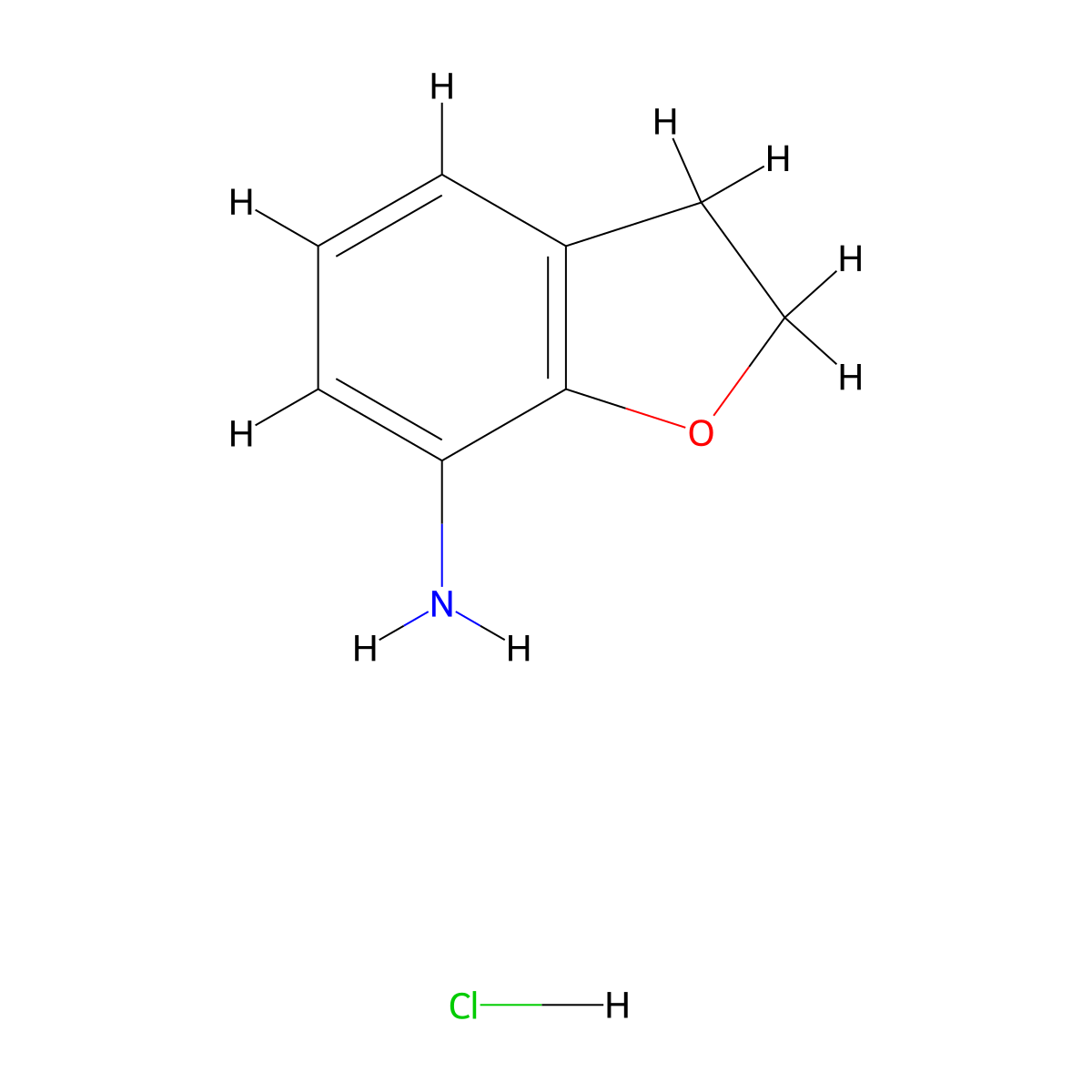 2,3-Dihydro-benzofuran-7-ylamine hydrochloride molecular structure, CAS 1414958-92-1