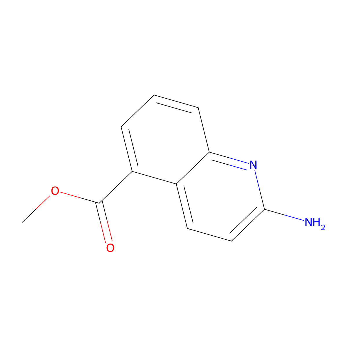 2-Amino-quinoline-5-carboxylic acid methyl ester molecular structure, CAS 1414959-01-5