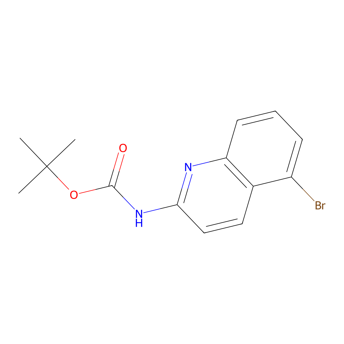 tert-Butyl (5-bromoquinolin-2-yl)carbamate molecular structure, CAS 1414959-06-0