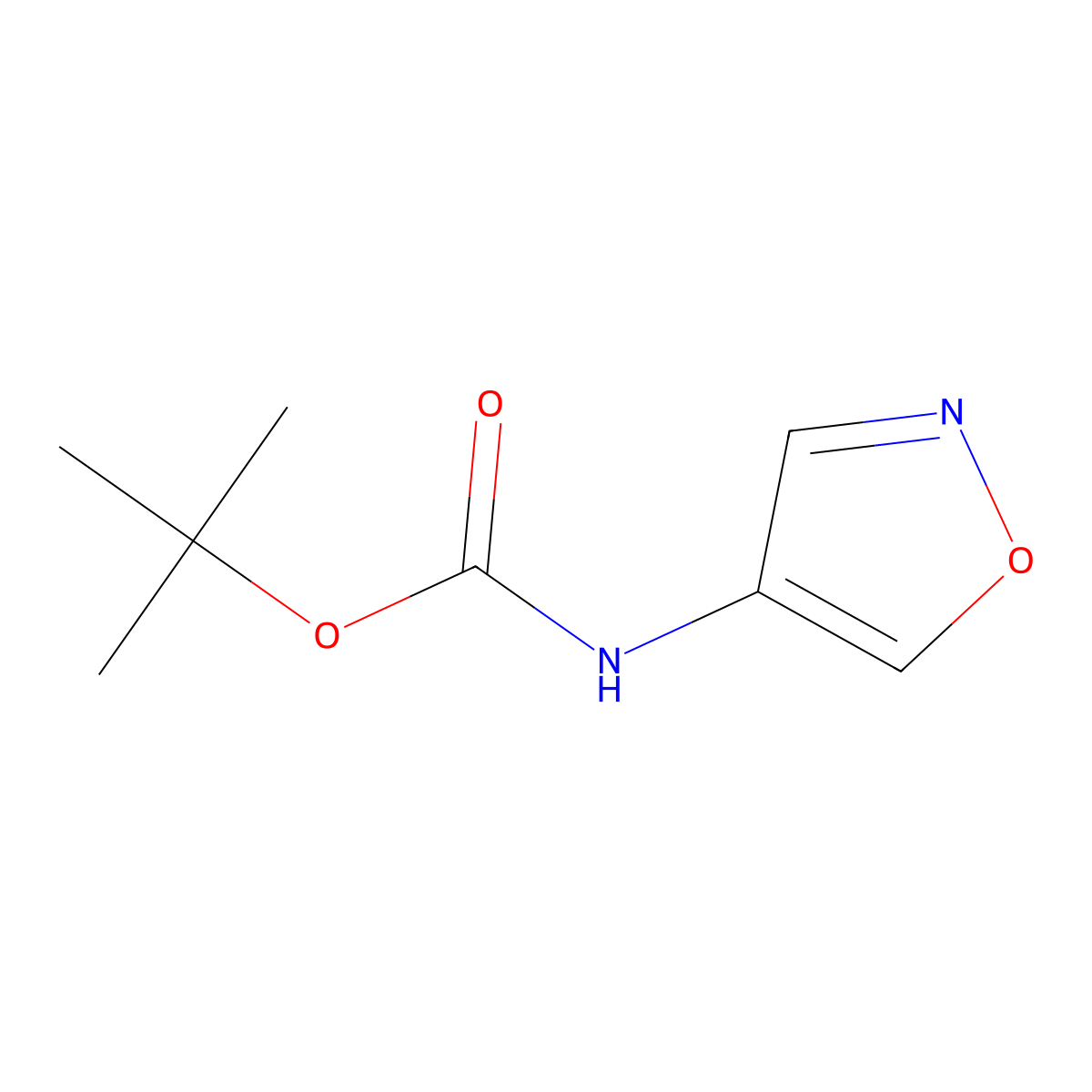 Isoxazol-4-yl-carbamic acid tert-butyl ester molecular structure, CAS 1414959-10-6