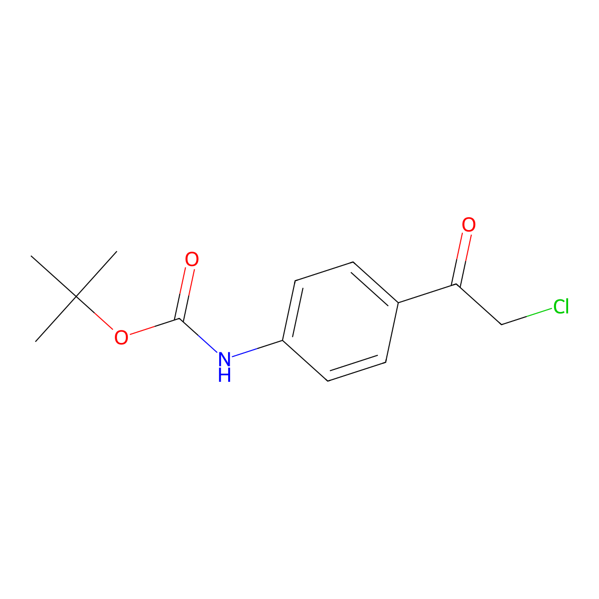 tert-Butyl (4-(2-chloroacetyl)phenyl)carbamate molecular structure, CAS 1414959-14-0