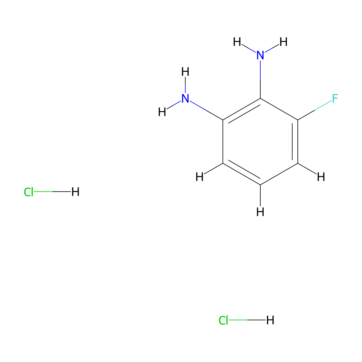 3-Fluoro-benzene-1,2-diamine dihydrochloride molecular structure, CAS 1414959-15-1