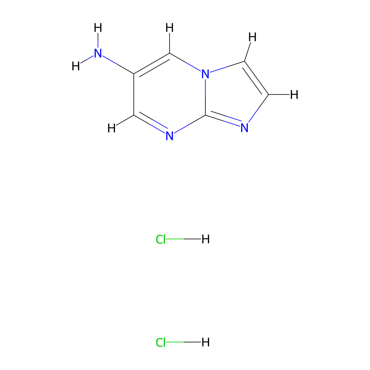 Imidazo[1,2-a]pyrimidin-6-ylamine dihydrochloride molecular structure, CAS 1414959-18-4