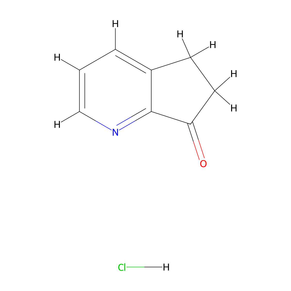 5H-Cyclopenta[b]pyridin-7(6H)-one hydrochloride molecular structure, CAS 1414959-19-5