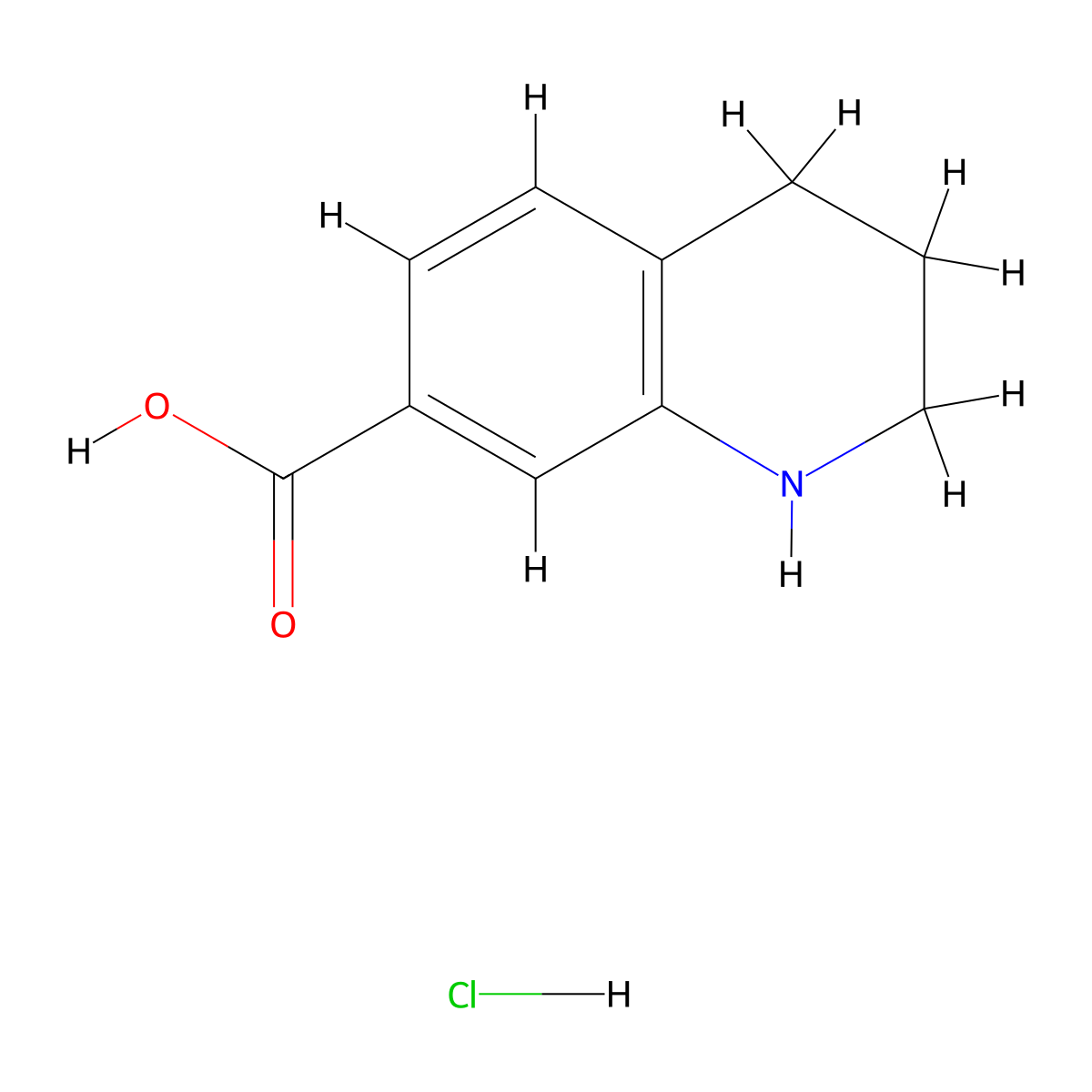 1,2,3,4-Tetrahydroquinoline-7-carboxylic acid hydrochloride molecular structure, CAS 1414959-23-1