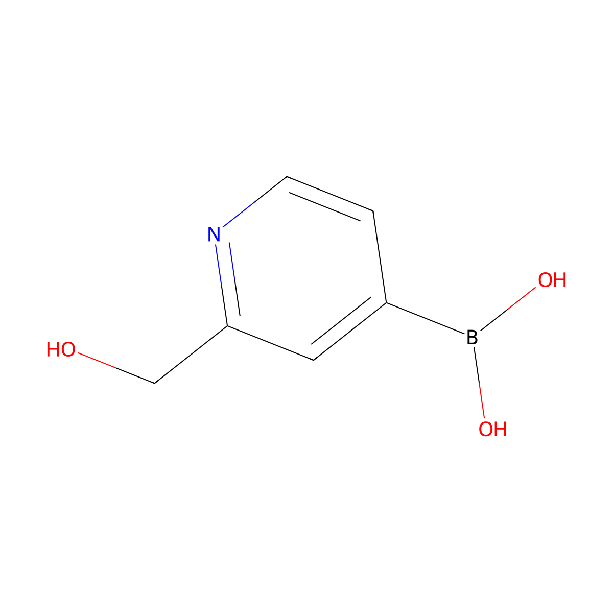 2-(Hydroxymethyl)pyridine-4-boronic acid molecular structure, CAS 1414973-10-6