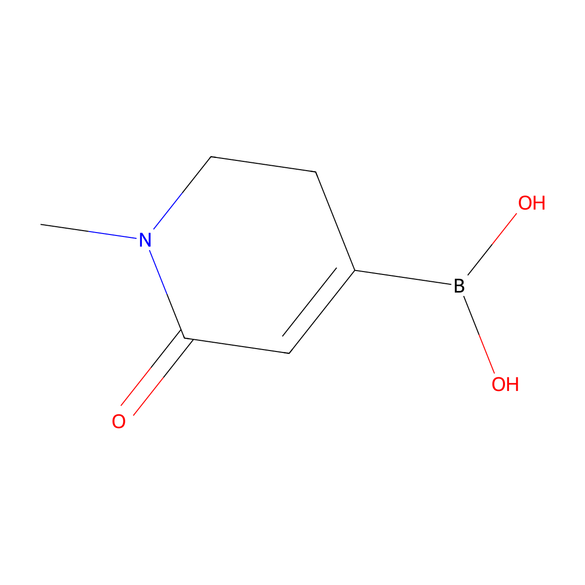 (1-Methyl-6-oxo-1,2,3,6-tetrahydropyridin-4-YL)boronic acid molecular structure, CAS 1414973-68-4