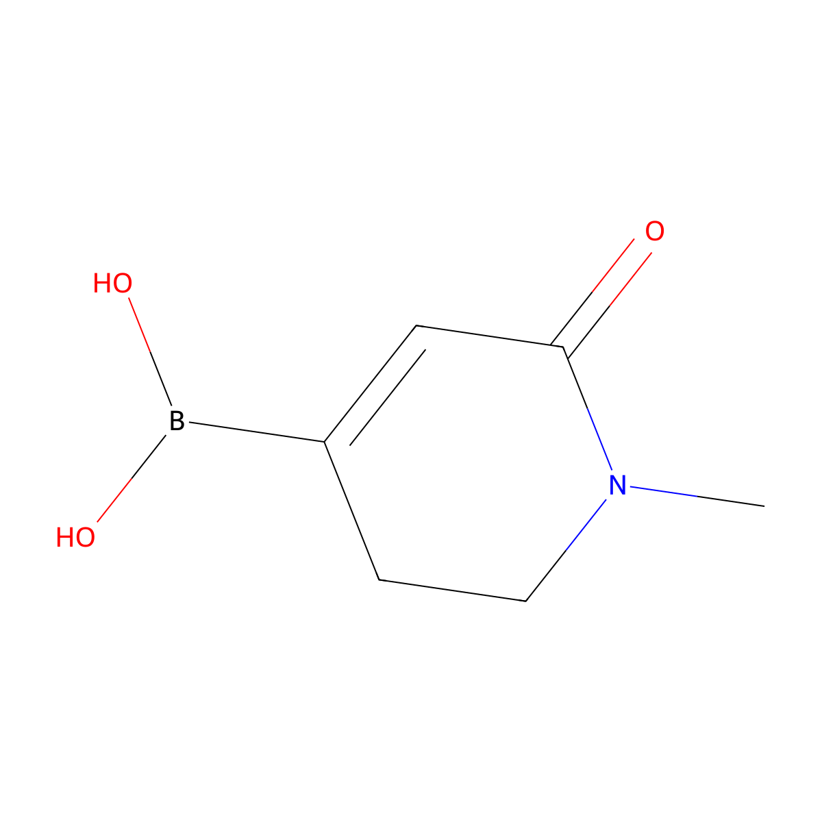 (1-Methyl-6-oxo-1,2,3,6-tetrahydropyridin-4-YL)boronic acid molecular structure, CAS 1414973-68-4