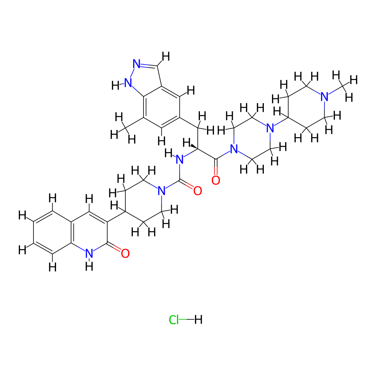 Zavegepant hydrochloride molecular structure, CAS 1414976-20-7