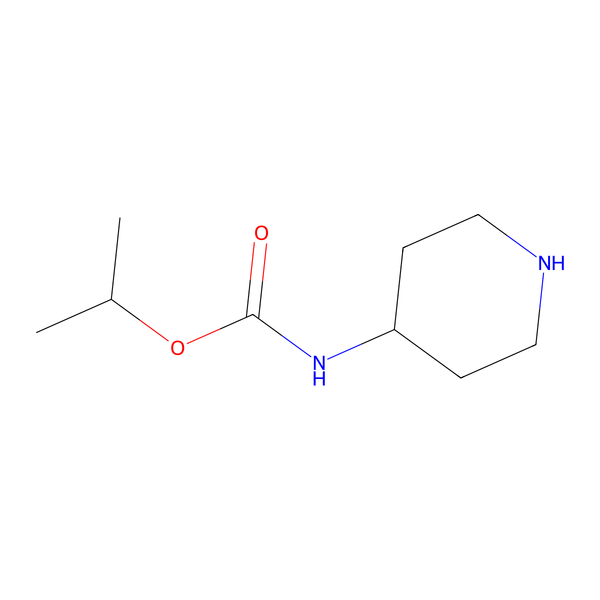 Isopropyl piperidin-4-ylcarbamate molecular structure, CAS 141498-57-9