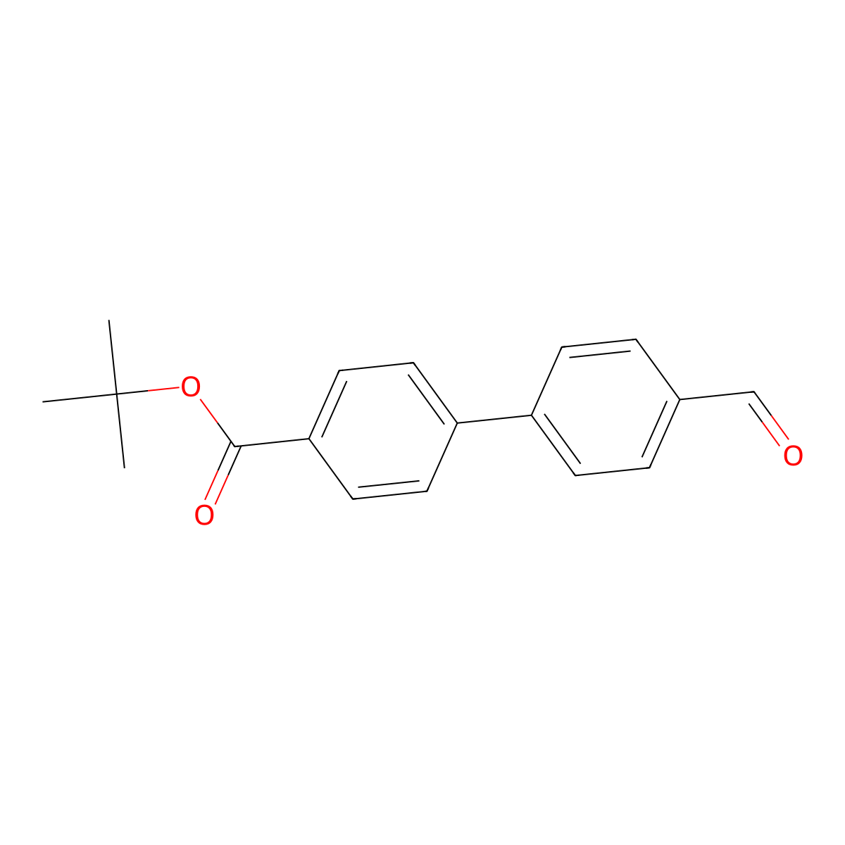 tert-Butyl 4'-formyl-[1,1'-biphenyl]-4-carboxylate molecular structure, CAS 1414997-85-5