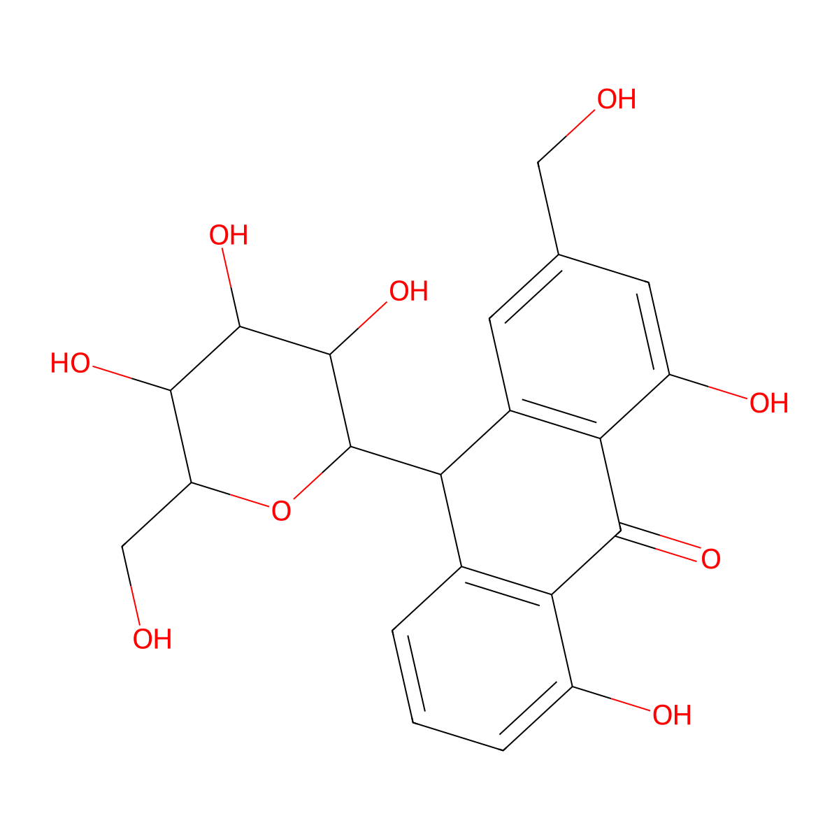Barbaloin molecular structure, CAS 1415-73-2